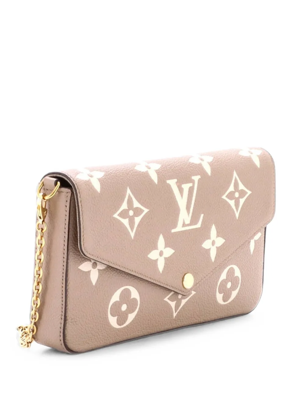 Louis Vuitton Pre-Owned Zweifarbige Felicie Pochette Empreinte Giant Umhängetasche mit Monogramm - Nude