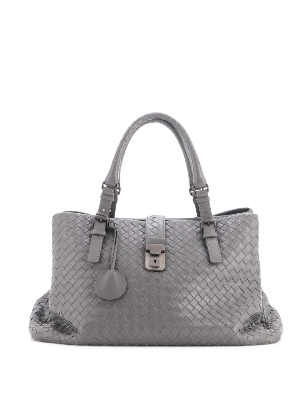 Bottega Veneta Pre-Owned Mittelgroße Roma Intrecciato Nappa Tote Bag - Grau