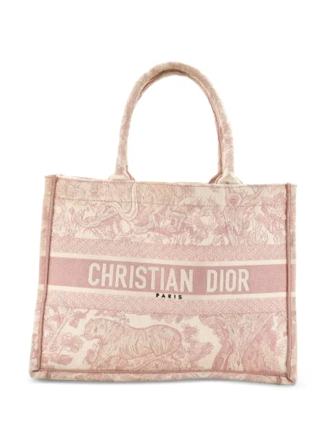 Christian Dior Pre-Owned sac cabas Book format moyen en toile brodée