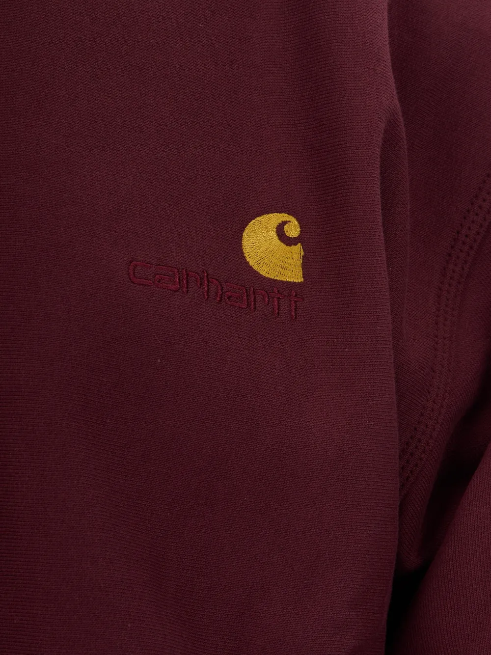 Carhartt WIP Trui met geborduurd logo en kwartrits Rood