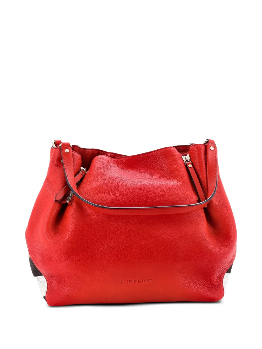 Burberry Pre-Owned Mittelgroßer Maidstone Tote Bag mit House Check - Rot