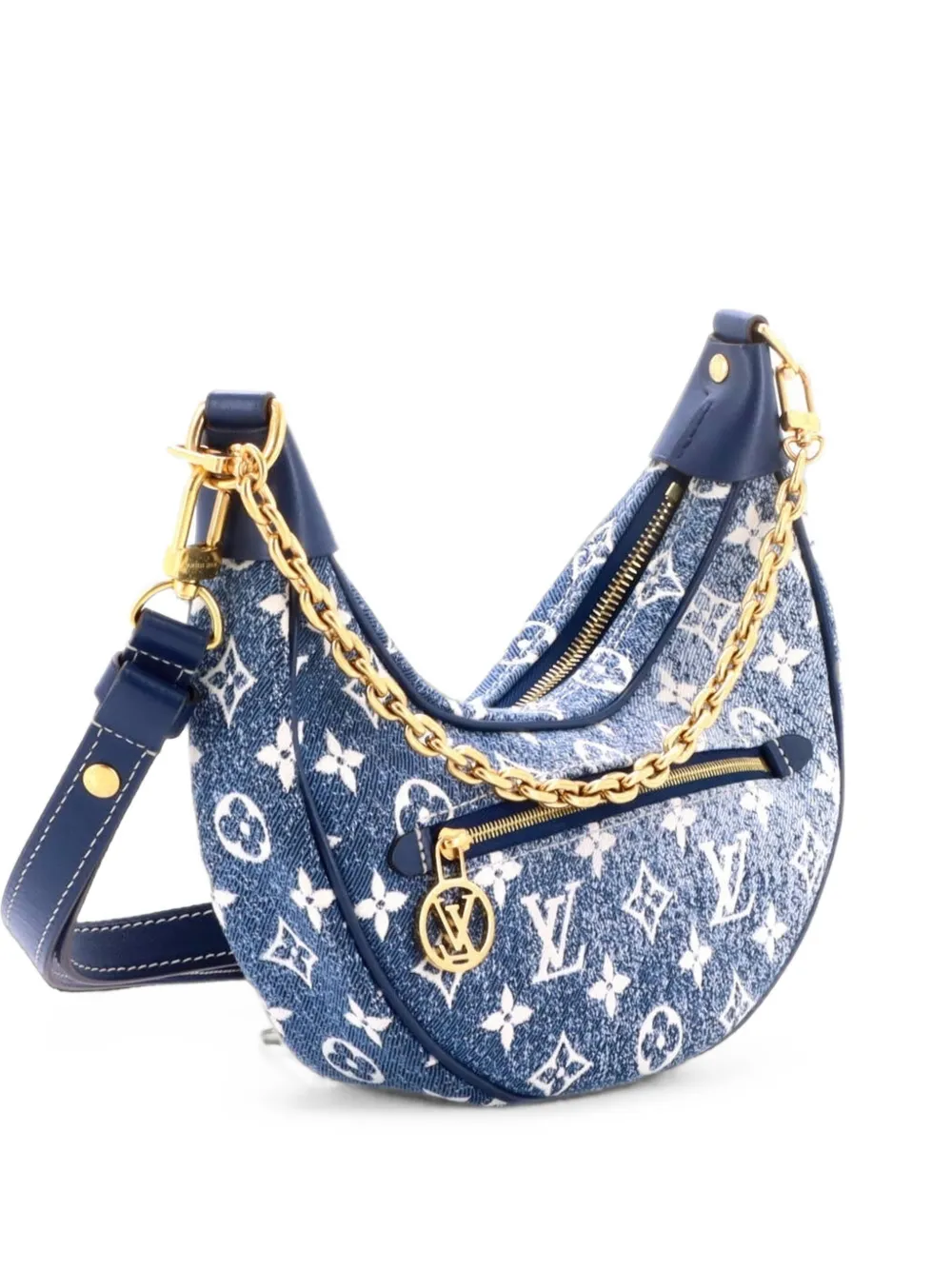 Louis Vuitton Pre-Owned sac à main Loop Handbag à motif monogrammé en jacquard - Bleu