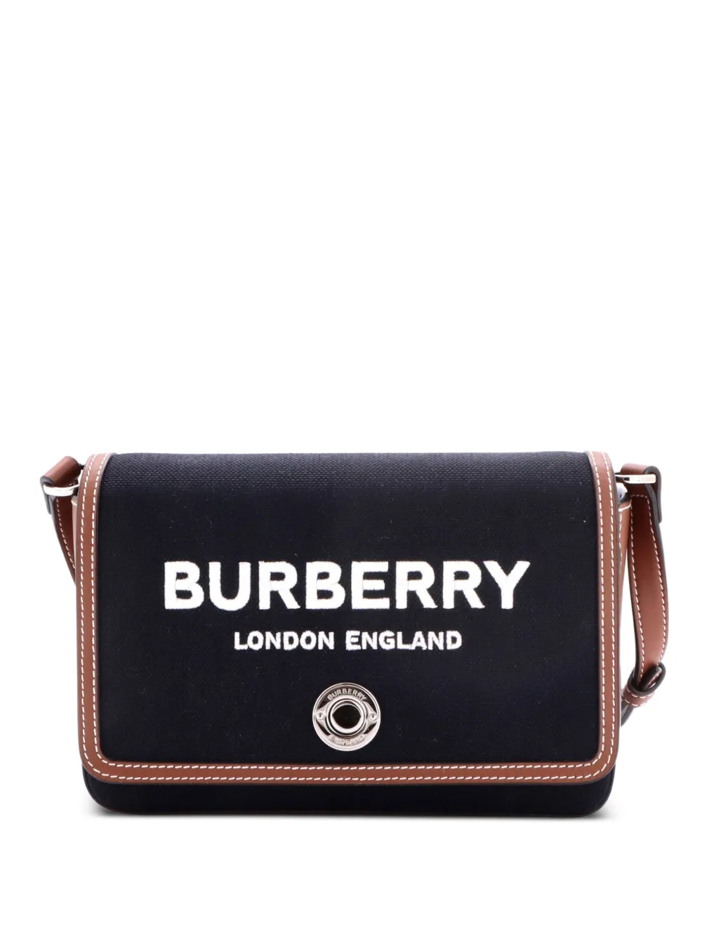 Burberry Pre-Owned Kleine New Hampshire Schultertasche aus Canvas - Schwarz