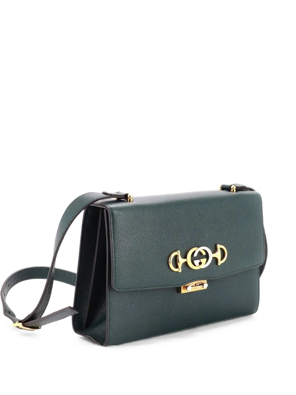 Gucci Pre-Owned Zumi Flap Leather Small shoulder bag - Verde