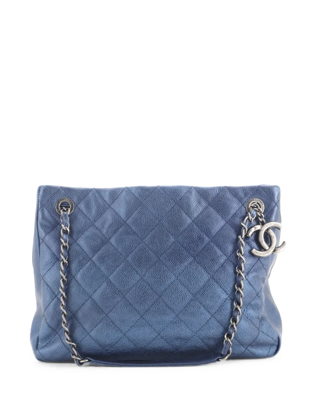 CHANEL Pre-Owned Chic Shopping Quilted Caviar Small tote bag - Bleu