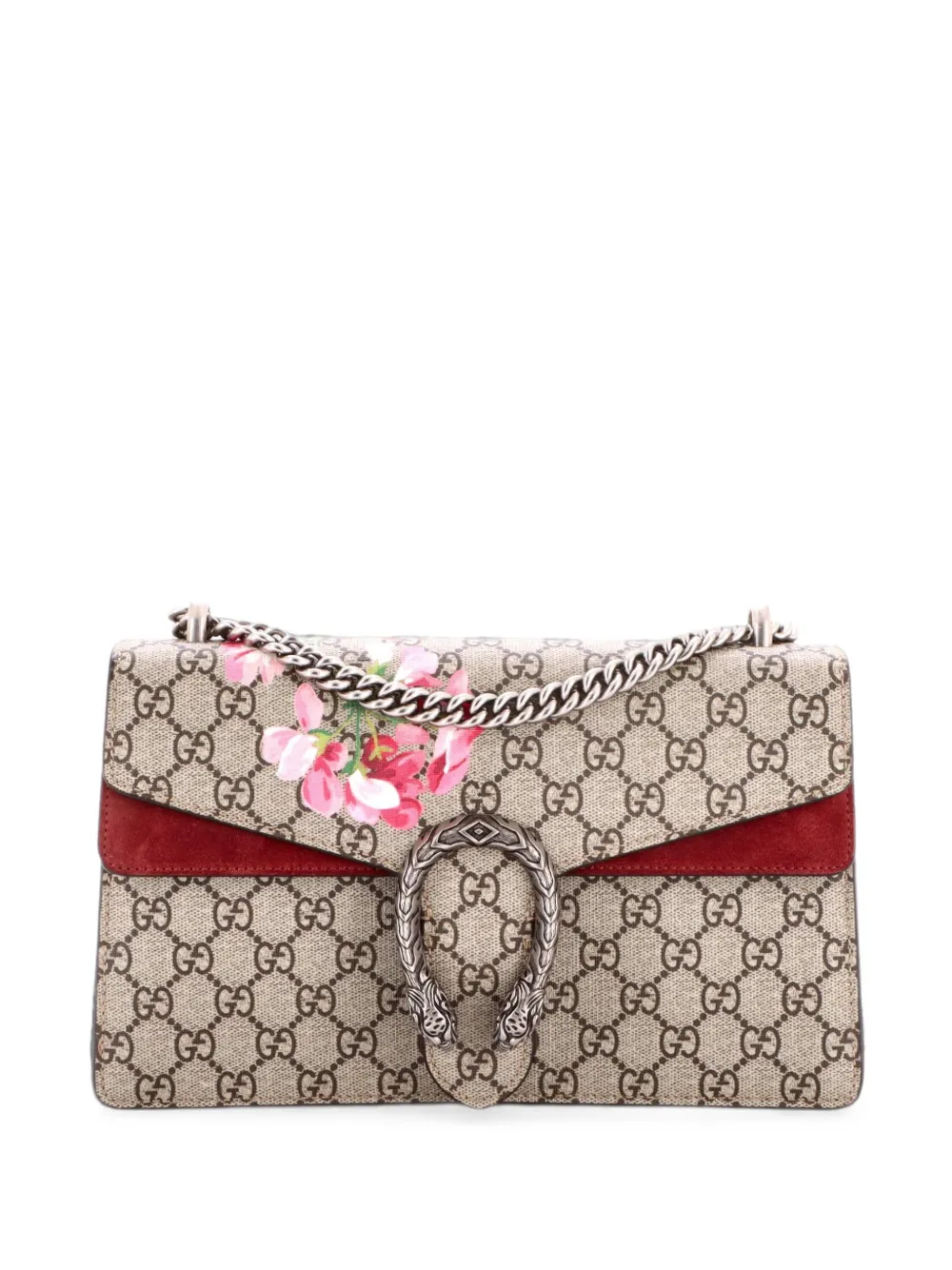 Gucci Pre-Owned Dionysus Bag Blooms Print GG Coated Canvas Small shoulder bag - Marrone