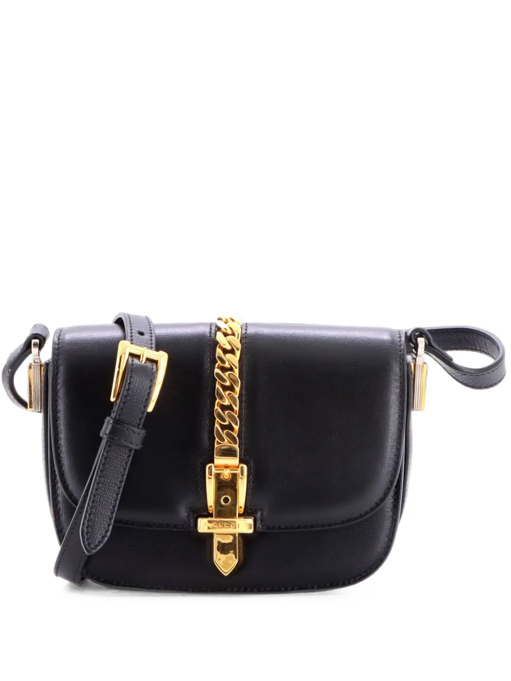 Gucci Pre-Owned Sylvie 1969 Shoulder Bag Leather Mini crossbody bag - Black