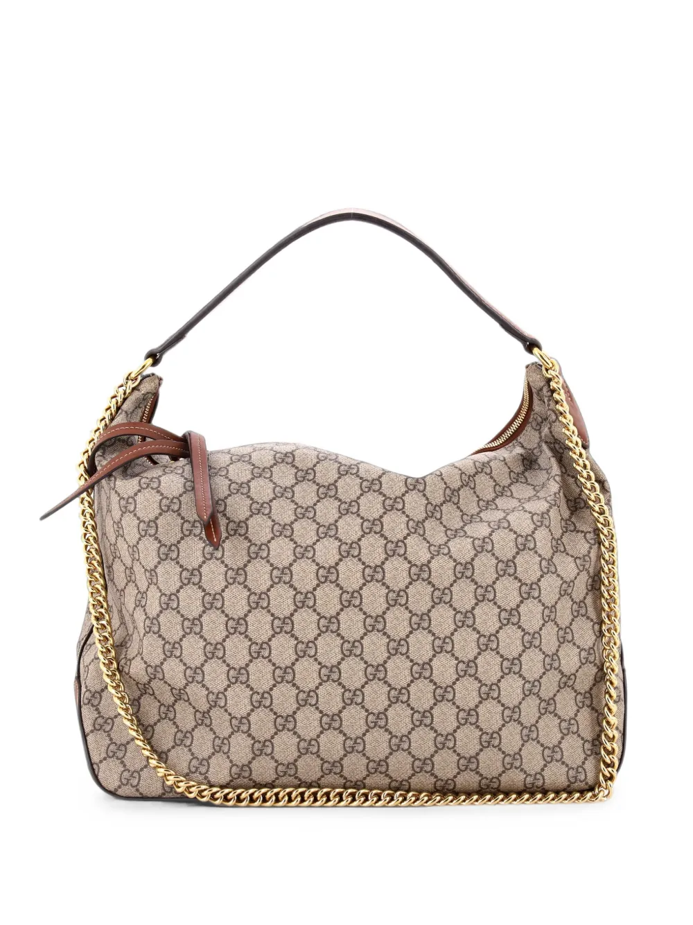 Gucci Pre-Owned Chain GG Coated Canvas Large hobo bag - Marrone