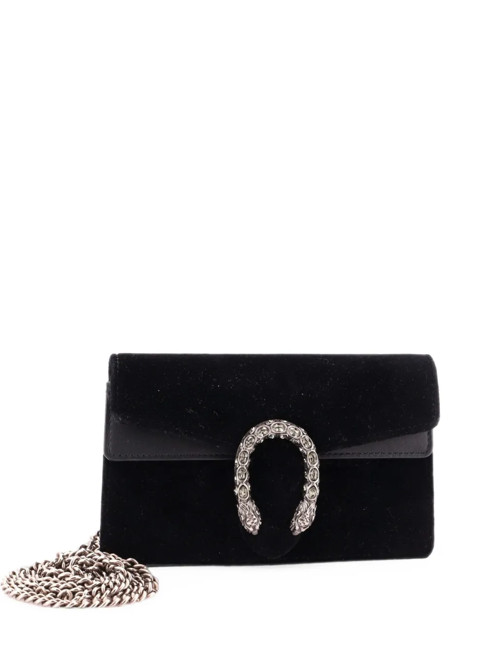 Gucci Pre-Owned Dionysus Bag Velvet Super Mini crossbody bag - Nero