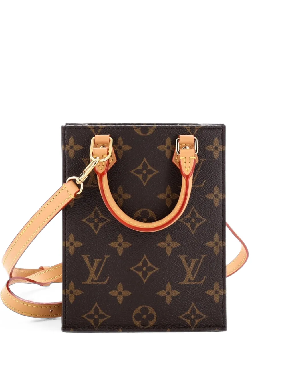 Louis Vuitton Pre-Owned Petit Sac Plat Bag Monogram Canvas crossbody bag - Marrone