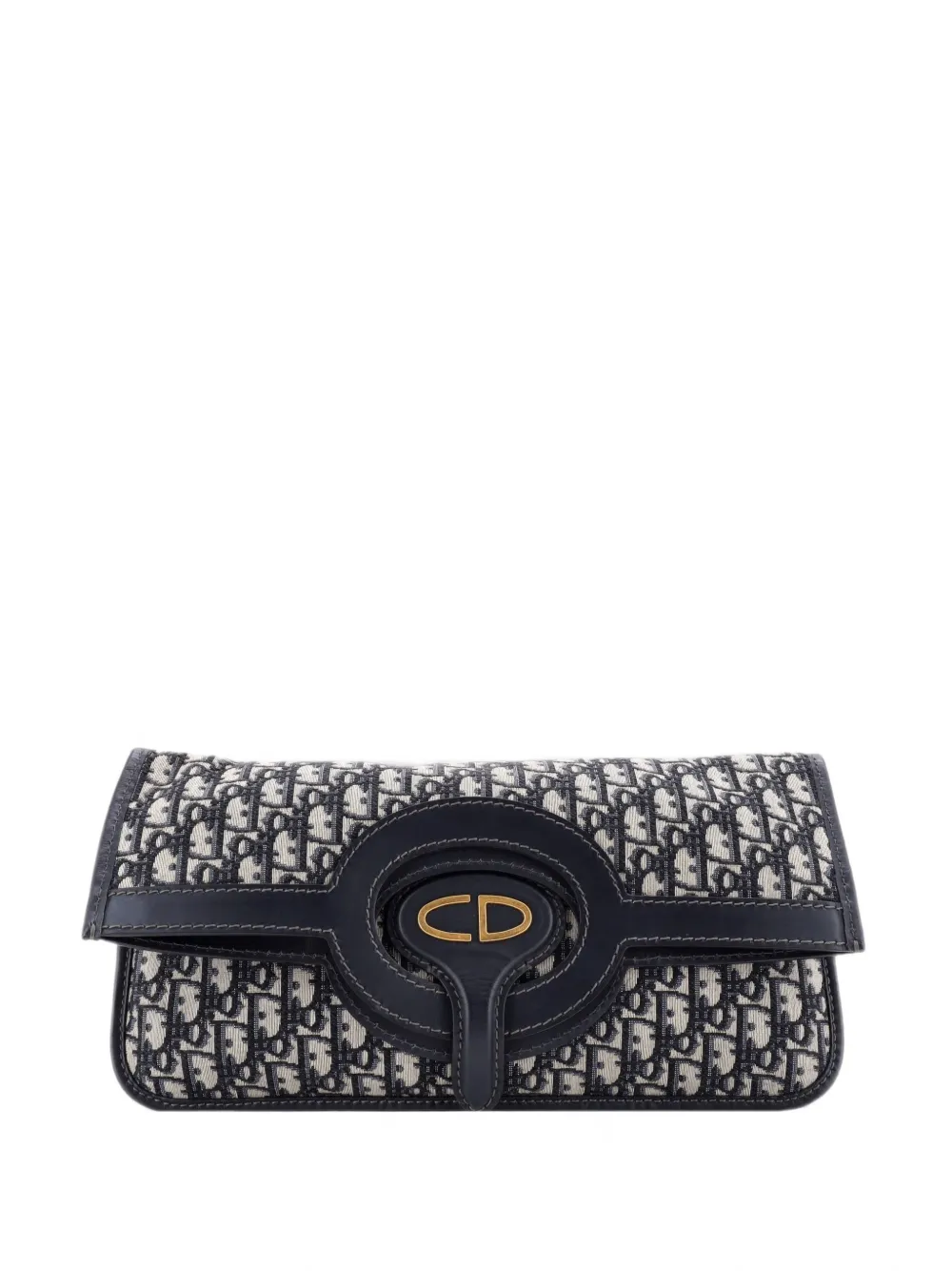 Christian Dior Pre-Owned pochette Fold Over Oblique - Bleu Christian Dior Pre-Owned pochette Fold Over Oblique - Bleu
