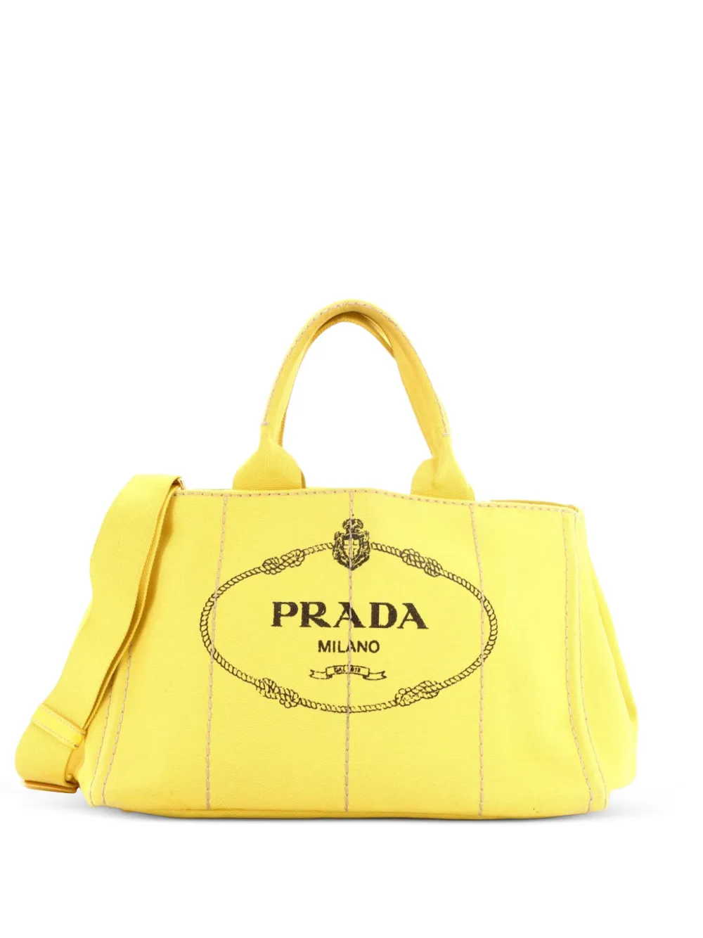Prada Pre-Owned Canapa Convertible Canvas Medium tote bag - Giallo