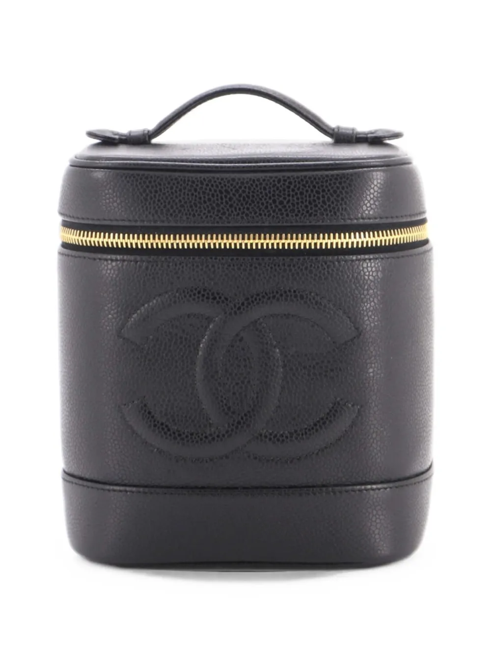 CHANEL Pre-Owned Timeless Cosmetic Case Caviar Tall pouch - Nero