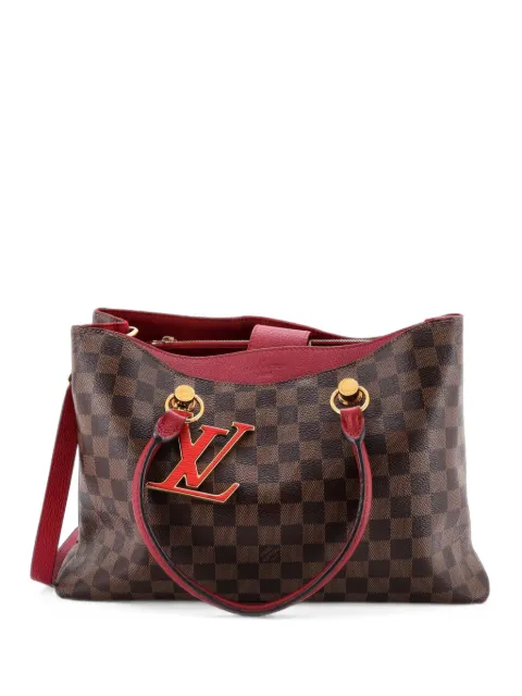 Louis Vuitton Pre-Owned LV Riverside Handbag Damier with Leather tote bag