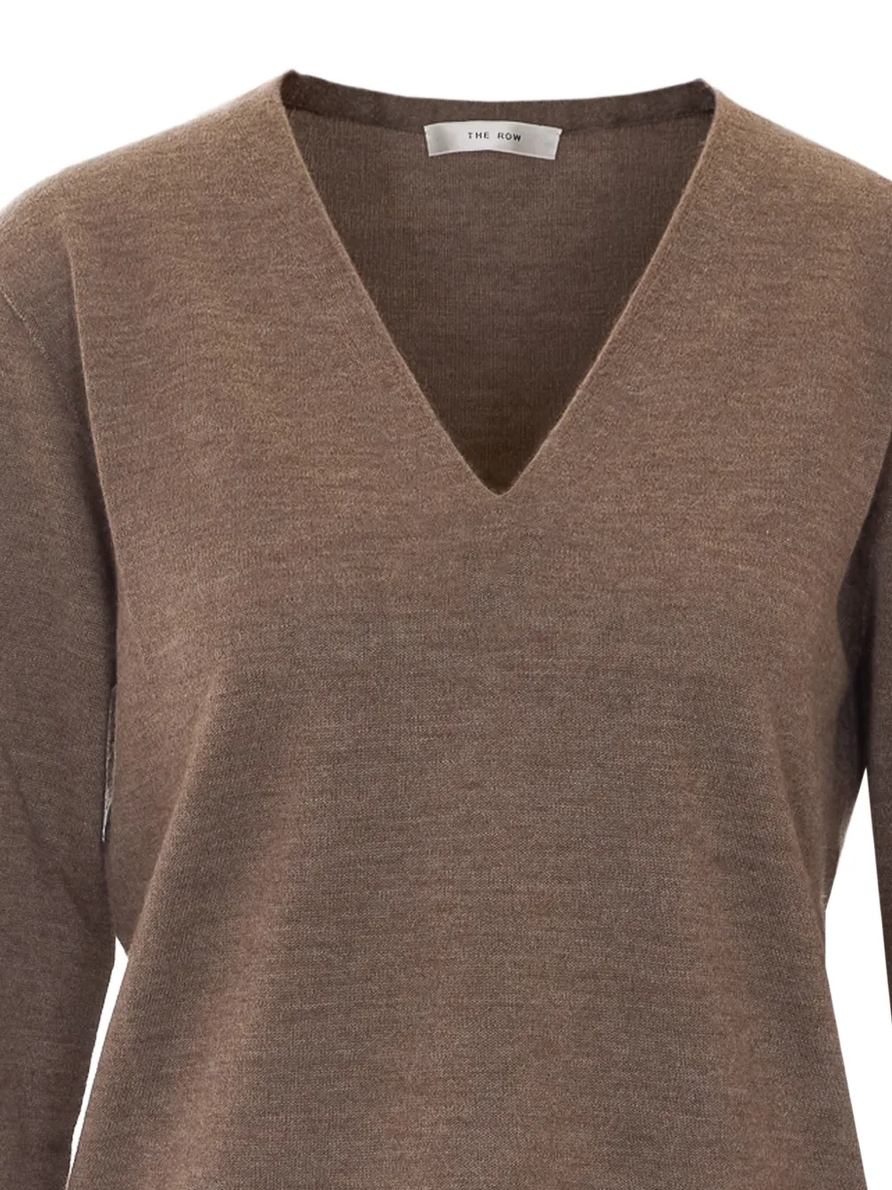 The Row Poesis trui met V-hals Beige