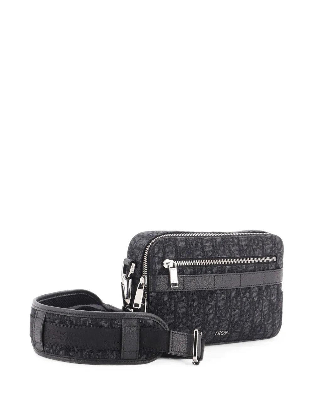 Christian Dior Pre-Owned Safari Messenger Bag Oblique Canvas crossbody bag - Nero