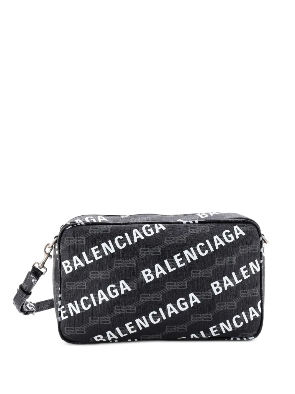 Balenciaga Pre-Owned Kleine Signature BB Monogram Umhängetasche aus beschichtetem Canvas - Schwarz