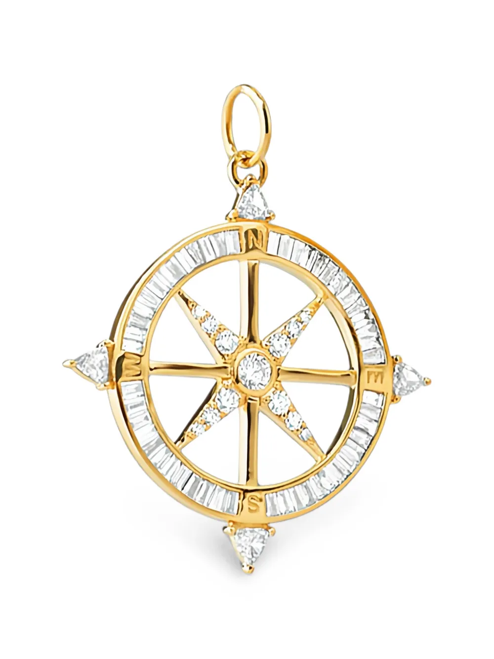 MONICA RICH KOSANN Adventure diamond compass necklace charm · OS