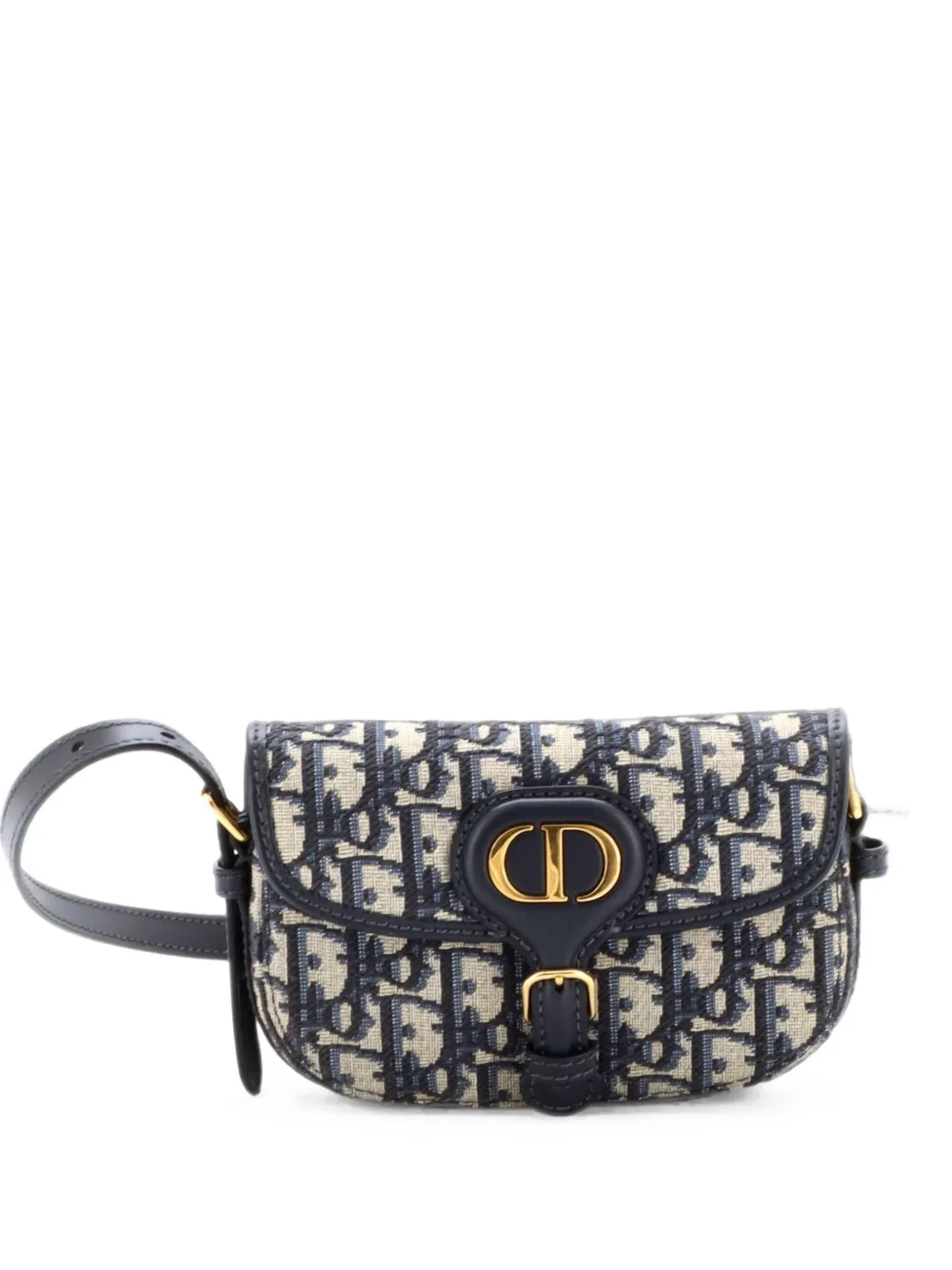 Christian Dior Pre-Owned Bobby Flap Bag Oblique Canvas East West shoulder bag - Blu