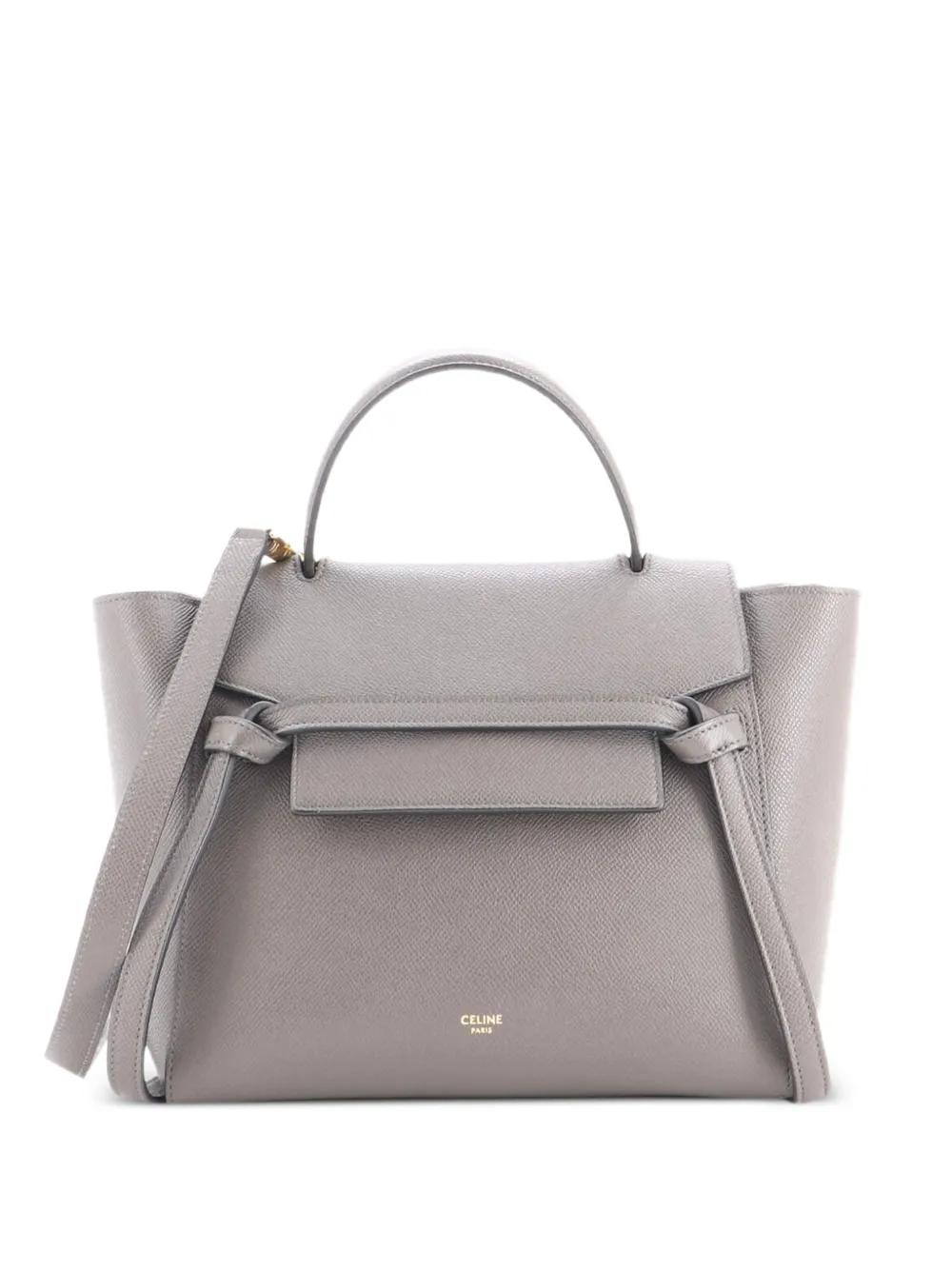 Celine Pre-Owned Micro Satchel-Tasche aus gekörntem Leder - Grau