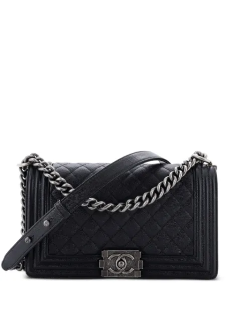 CHANEL Pre-Owned Boy Flap Bag Quilted Caviar Old Medium crossbody bag