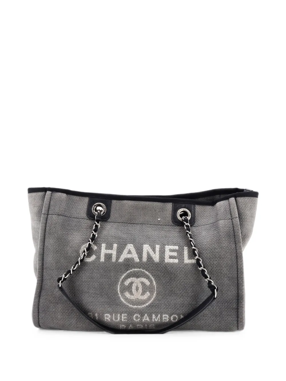 CHANEL Pre-Owned Deauville Canvas Small tote bag - Noir