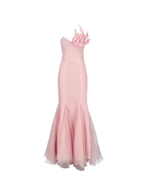 Vintage vestido largo con detalle floral