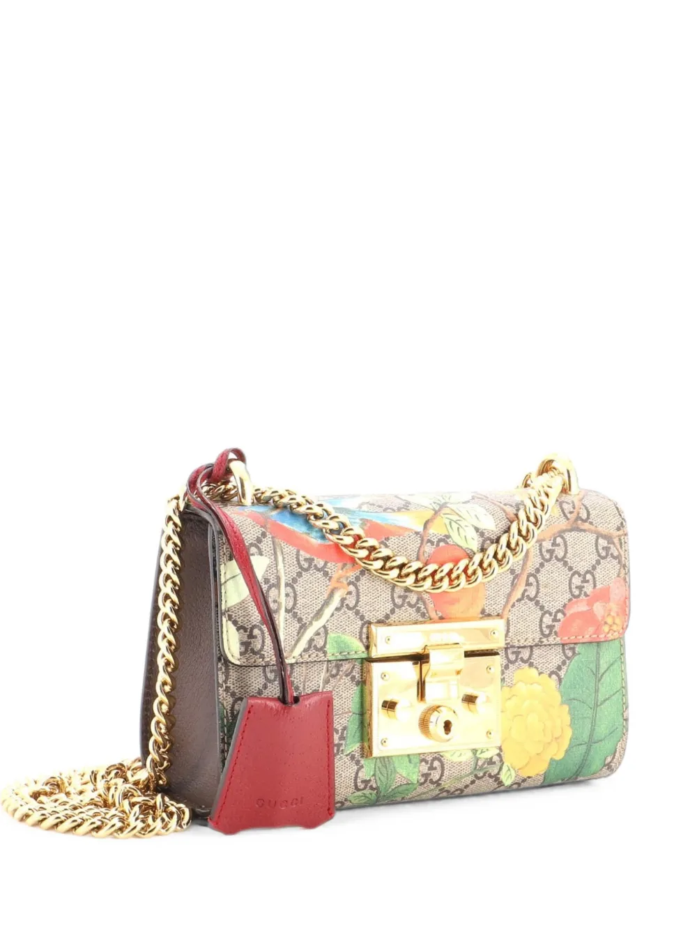 Gucci Pre-Owned Kleine Padlock Schultertasche mit Tian-Print - Braun