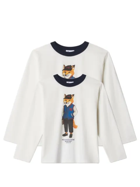 MAISON KITSUNE KIDS x Bonpoint fox-print long-sleeve T-shirt