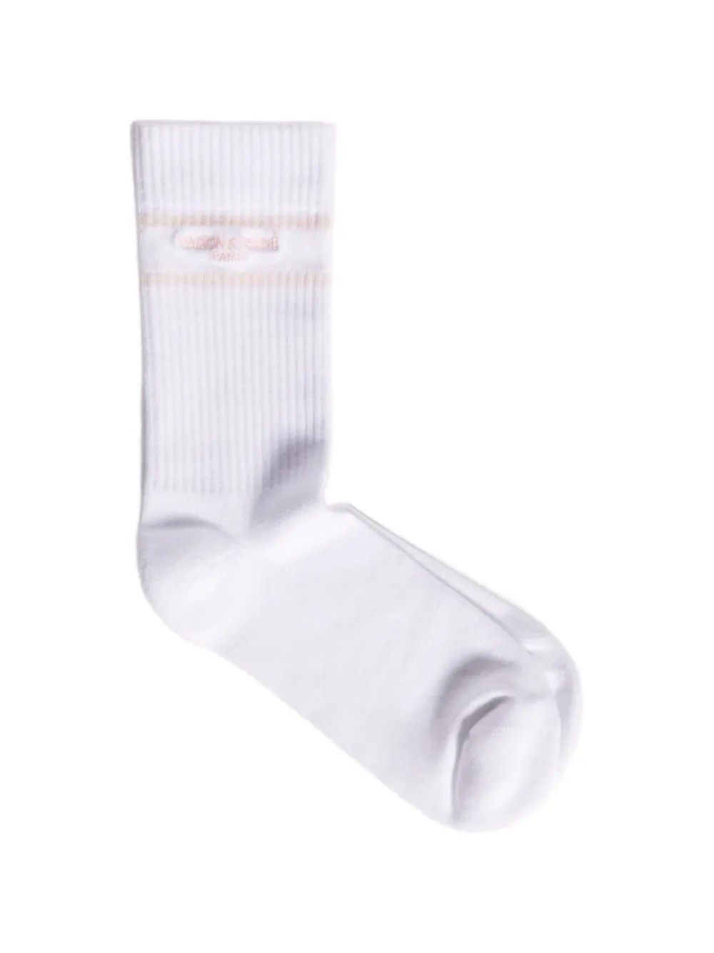 Maison Kitsuné logo-embroidered ribbed socks