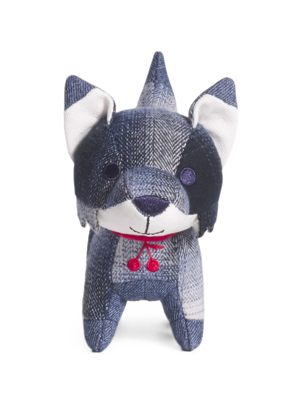 MAISON KITSUNE KIDS x Bonpoint Cherry Fox Plush patchwork soft toy Blauw