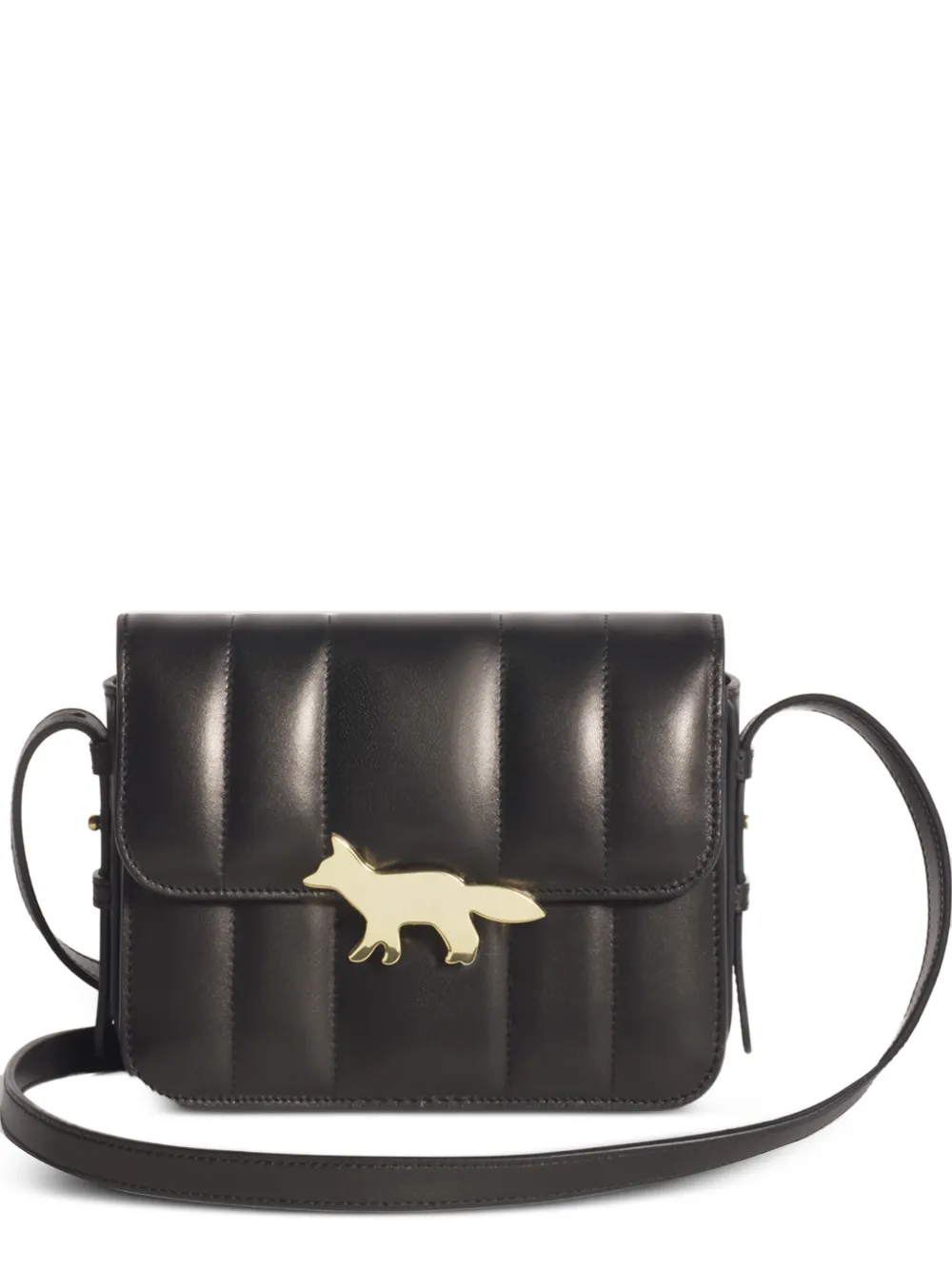 Maison Kitsuné quilted fox shoulder bag - Nero