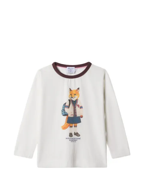 MAISON KITSUNE KIDS x Bonpoint fox-print long-sleeve T-shirt