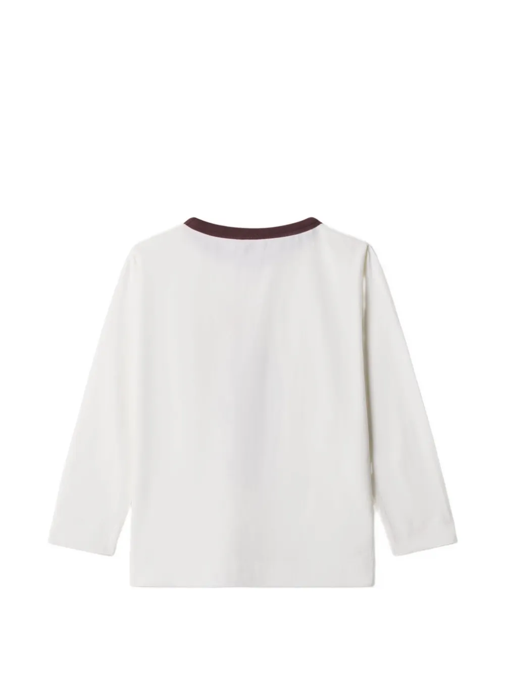 MAISON KITSUNE KIDS x Bonpoint fox-print long-sleeve T-shirt Wit