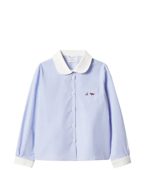 MAISON KITSUNE KIDS x Bonpoint Marlene embroidered Peter Pan collar shirt