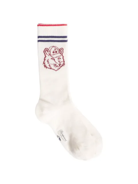 MAISON KITSUNE KIDS x Bonpoint Fox Head striped socks
