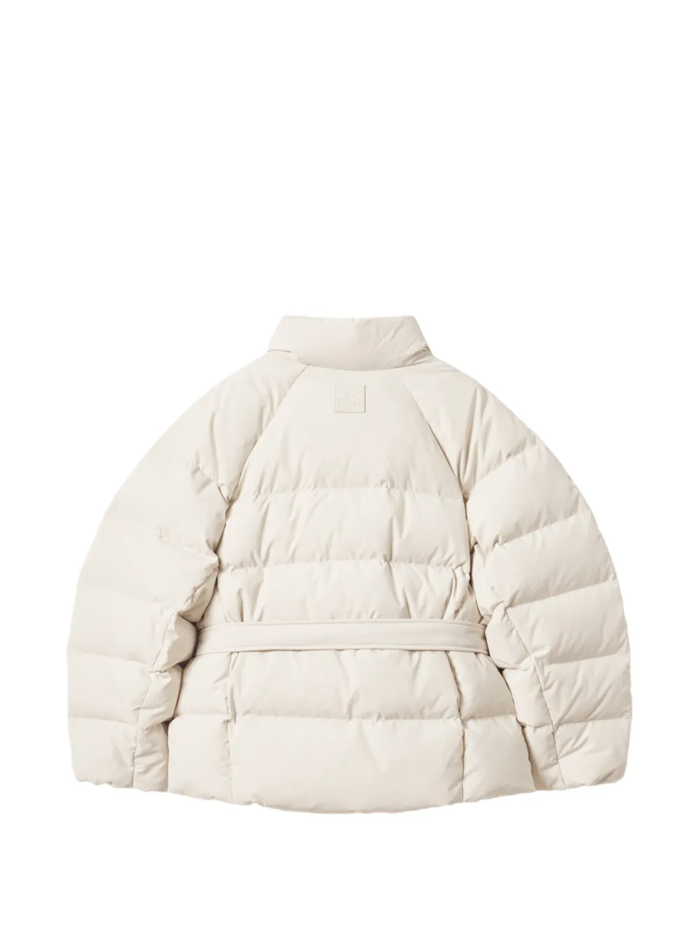 Maison Kitsuné belted puffer coat Beige