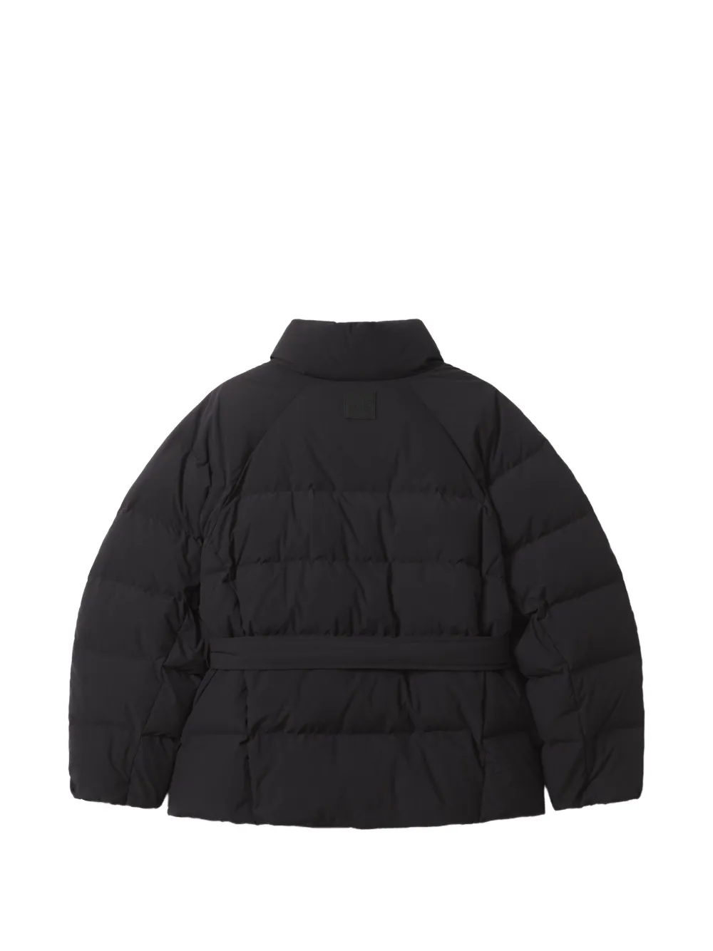 Maison Kitsuné belted quilted coat Zwart