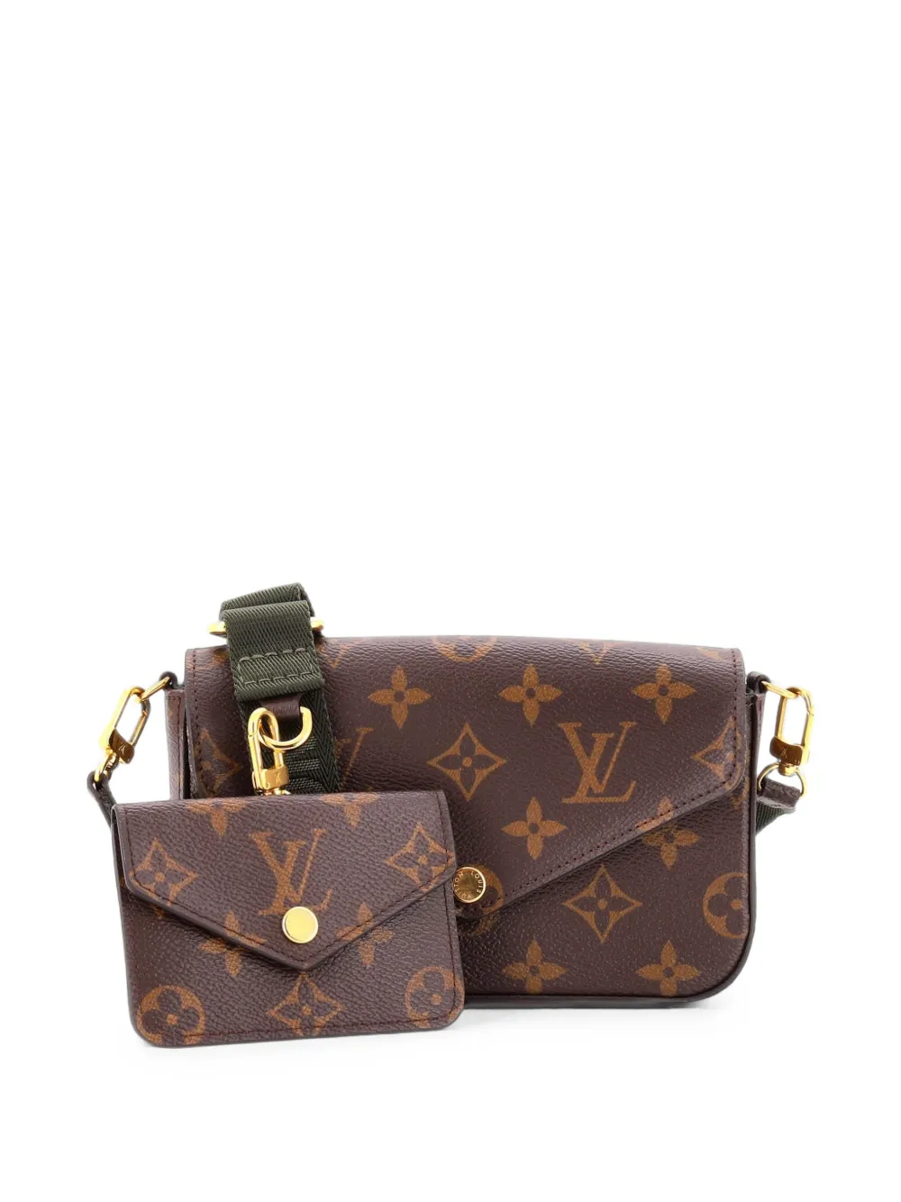Louis Vuitton Pre-Owned Felicie Strap & Go Handbag Monogram Canvas crossbody bag - Brown