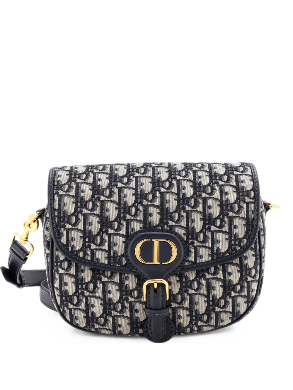 Christian Dior Pre-Owned Bobby Flap Bag Oblique Canvas Medium crossbody bag - Blue
