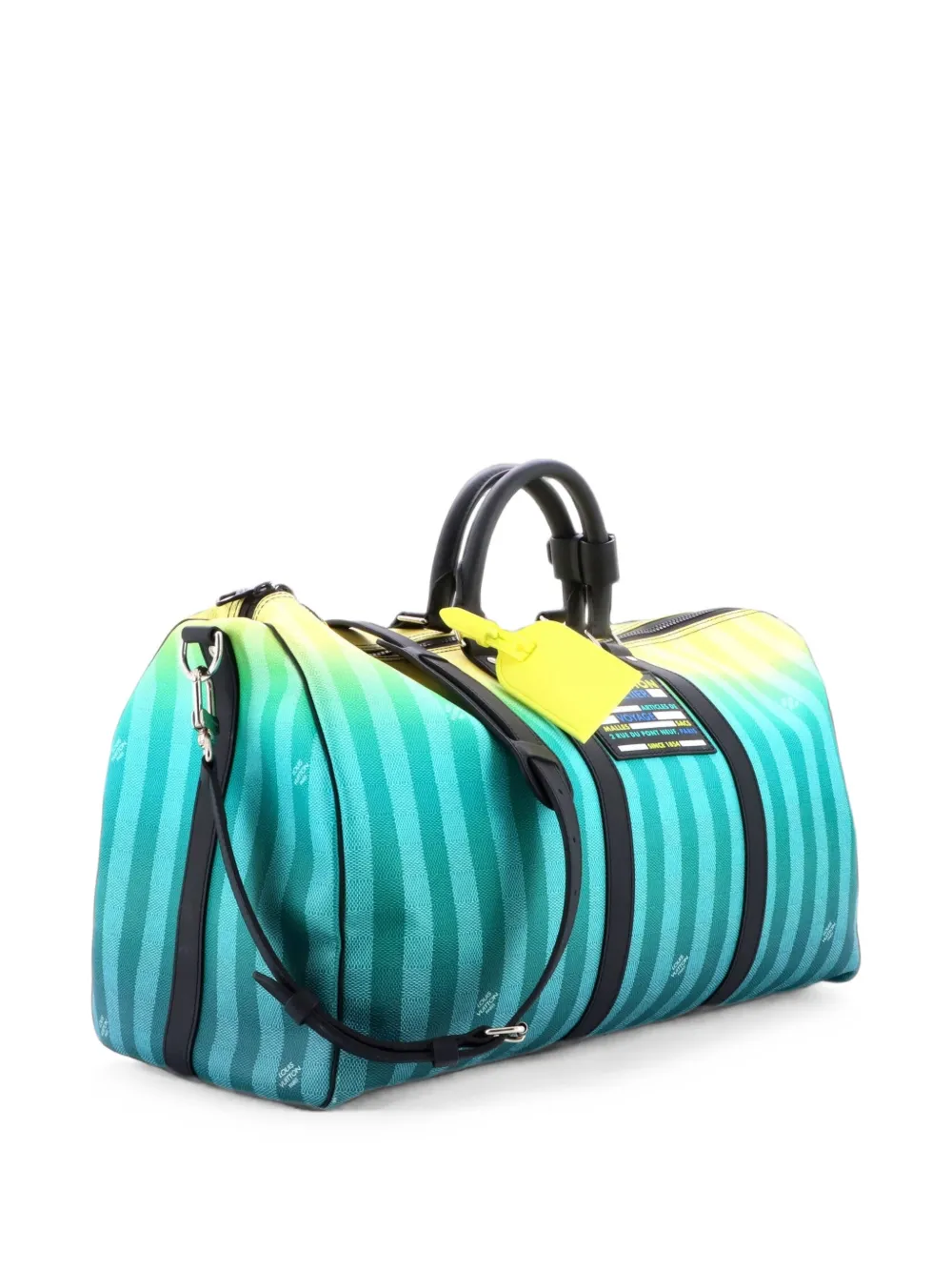 Louis Vuitton Pre-Owned Keepall Bandouliere Bag Limited Edition Gradient Damier Stripes 50 travel bag - Green