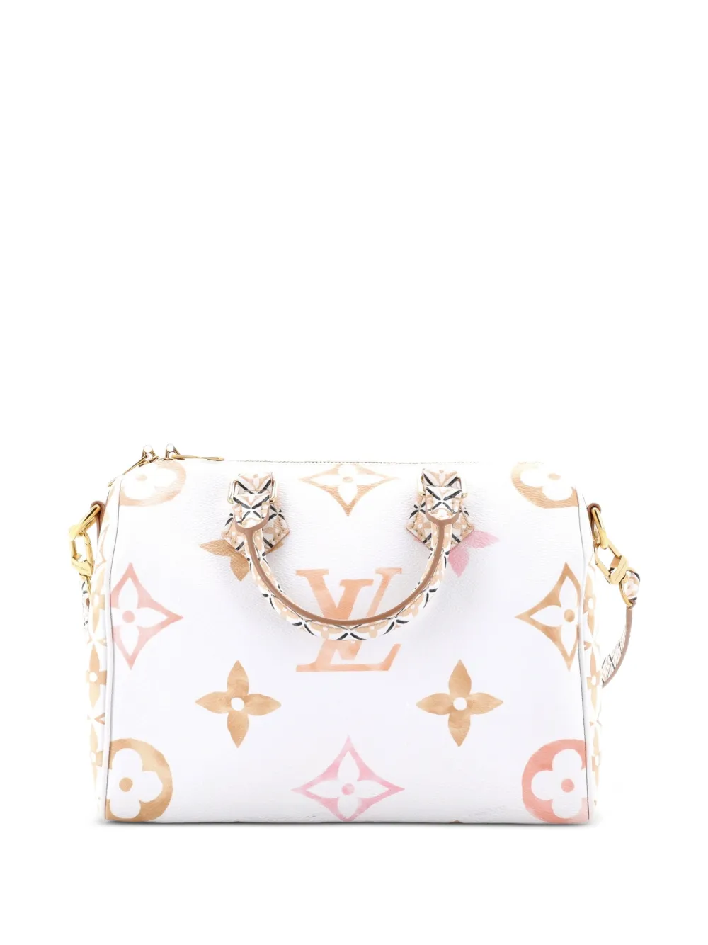 Louis Vuitton Pre-Owned Speedy Bandouliere Bag By The Pool Monogram Watercolor Giant 25 crossbody bag - Bianco