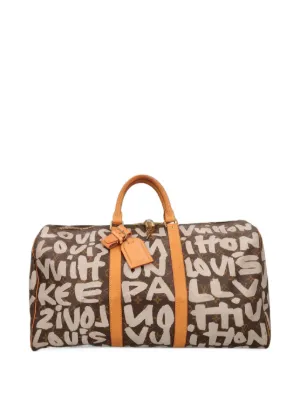 Louis Vuitton Pre-Owned 2001 Graffiti Keepall 50 Tote Bag | Brown