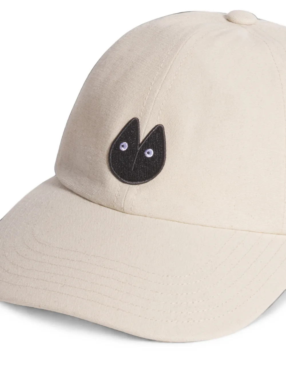 Maison Kitsuné Fortune Fox logo-patch cap Beige