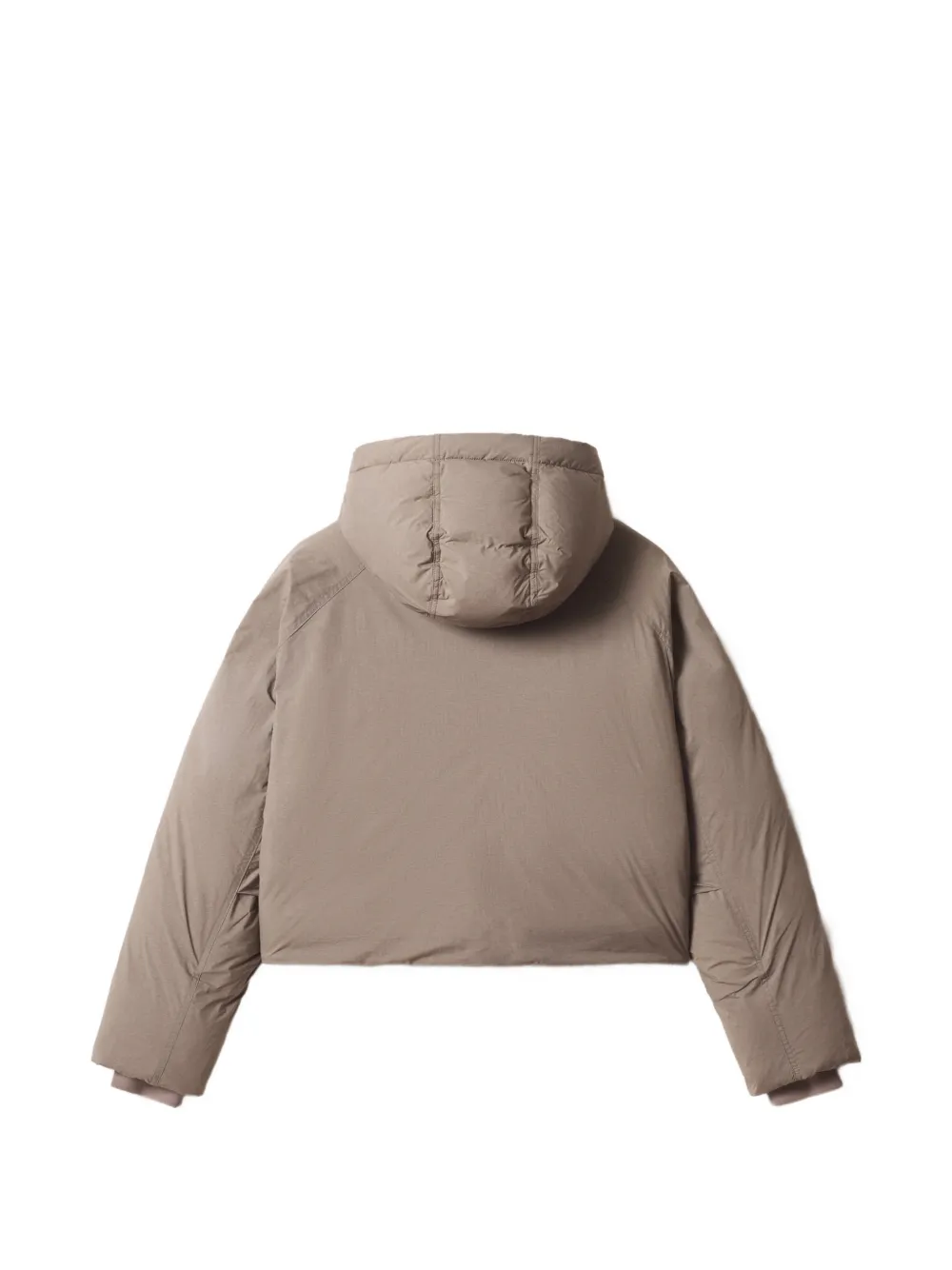 Maison Kitsuné cropped hooded padded jacket Beige