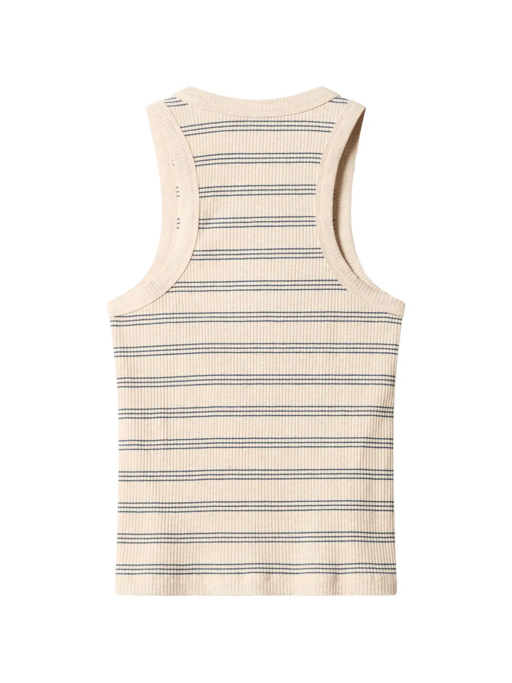 Maison Kitsuné Baby Fox striped tank top Beige