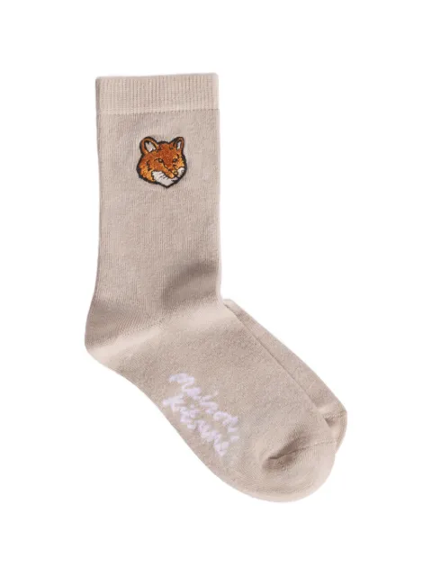 Maison Kitsuné Fox Head embroidered socks