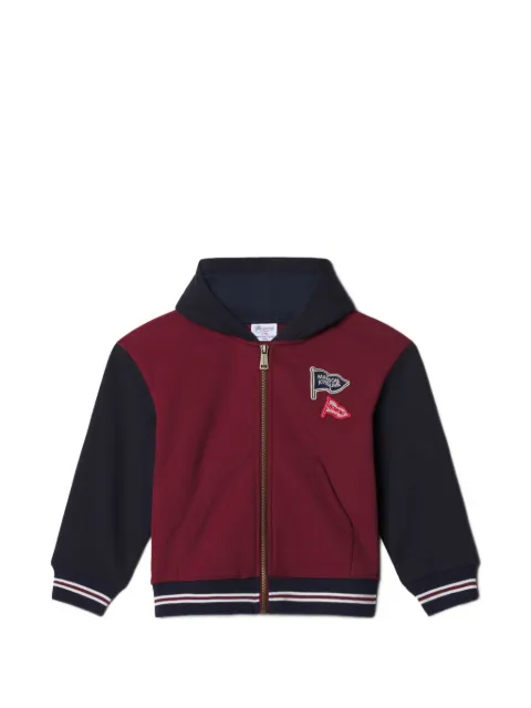 MAISON KITSUNE KIDS x Bonpoint Sweat Marvey logo-patch zip-up hoodie