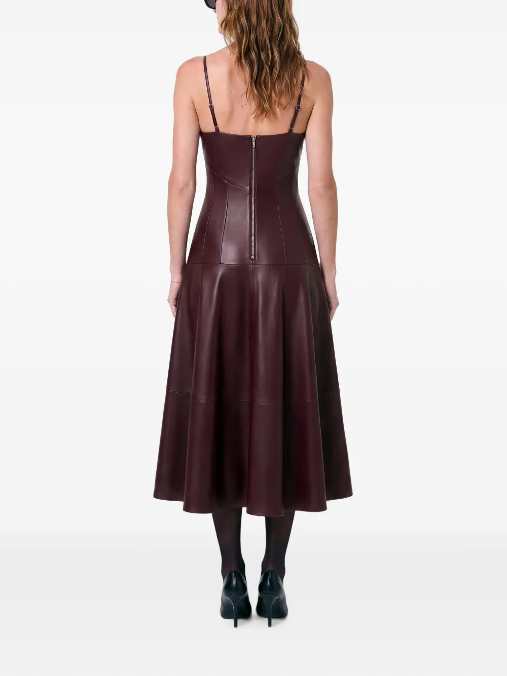 Nicholas panelled midi dress Rood