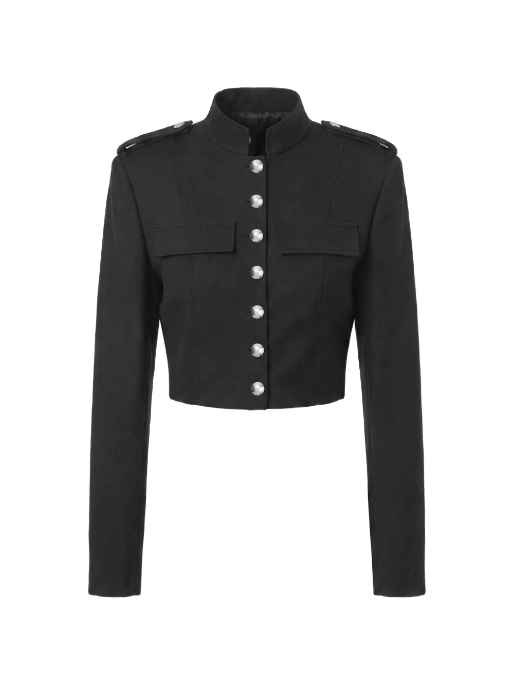 Nicholas veste crop à épaulettes - Noir Nicholas veste crop à épaulettes - Noir